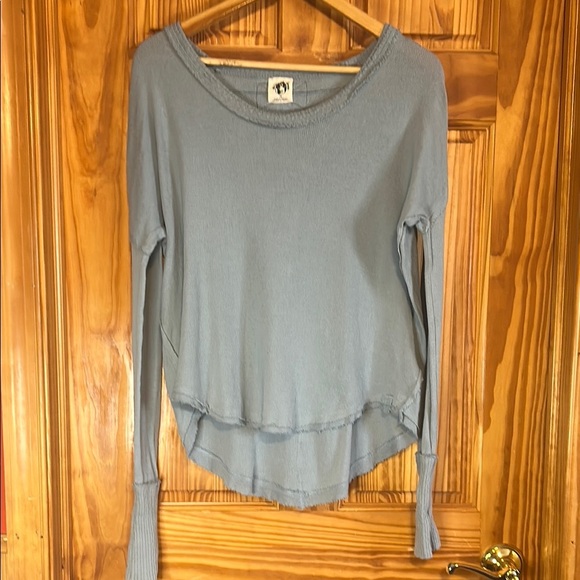 We The Free Blue‎ and Green Long Sleeve Tee - Picture 1 of 9